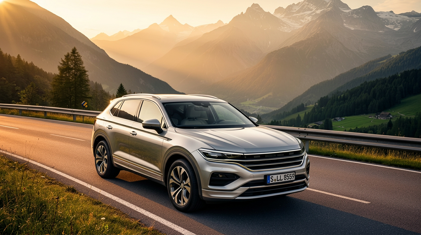Auto verkaufen in Tirol — Fahrzeug vor Bergpanorama